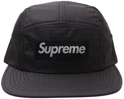 Pre-owned Supreme Metallic Check Camp Cap In Black