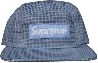 Pre-owned Supreme Metallic Check Camp Cap In Purple