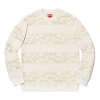 Supreme Metallic Jacquard Crewneck 'white' In Neutral