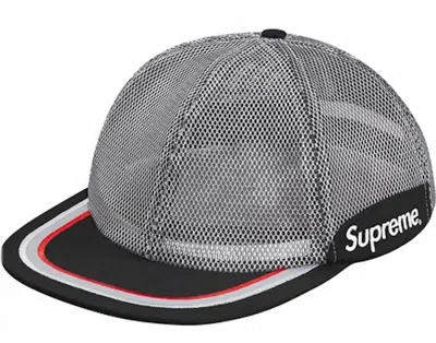 Pre-owned Supreme Metallic Mesh 6panel Hat In Silver