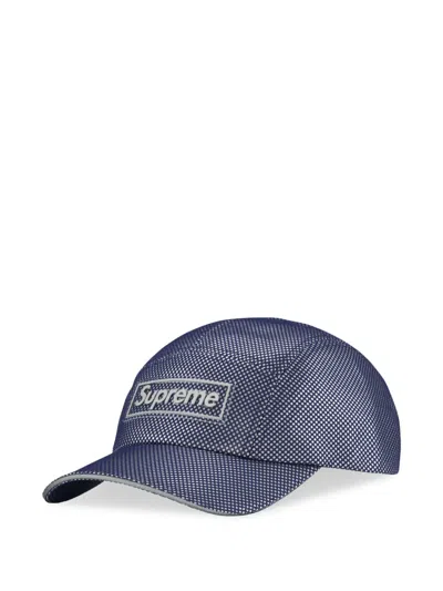 Supreme Metallic Mesh Camp Cap In Blue
