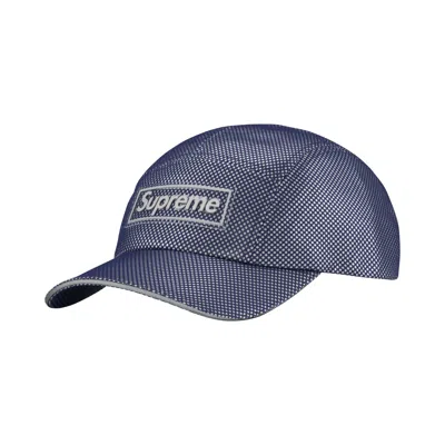 Pre-owned Supreme Metallic Mesh Camp Cap 'navy' | Blue | Men's Size Onesize