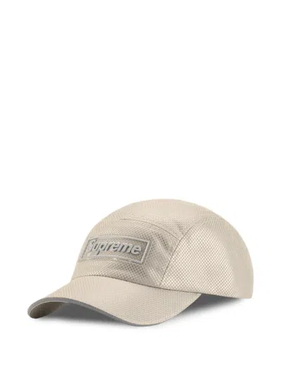 Supreme Metallic Mesh Camp Cap In Neutral
