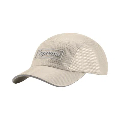 Pre-owned Supreme Metallic Mesh Camp Cap 'stone' | Grey | Men's Size Onesize
