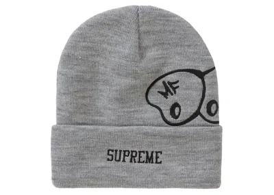 Pre-owned Supreme Mf Doom Beanie In Heather Grey