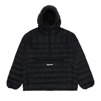 Pre-owned Supreme Micro Down Half Zip Hooded Pullover 'black'