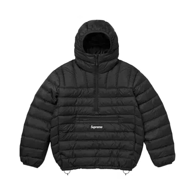 Pre-owned Supreme Micro Down Half Zip Hooded Pullover 'black' | Men's Size L