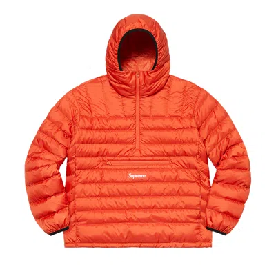 Pre-owned Supreme Micro Down Half Zip Hooded Pullover 'dark Orange'