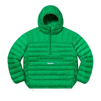 Pre-owned Supreme Micro Down Half Zip Hooded Pullover 'green'