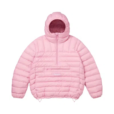 Pre-owned Supreme Micro Down Half Zip Hooded Pullover 'light Pink' | Men's Size Xxl