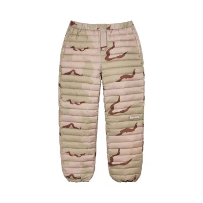 Pre-owned Supreme Micro Down Pant 'desert Camo' | Tan | Men's Size M In Brown
