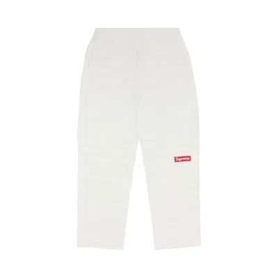 Pre-owned Supreme Micro Down Pant 'white' | Men's Size L