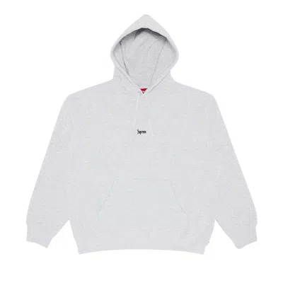 Pre-owned Supreme Micro Logo Hooded Sweatshirt 'ash Grey' In Gray