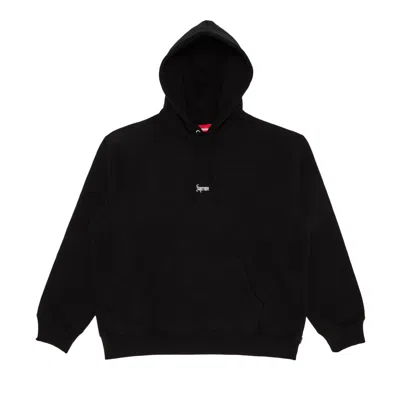 Pre-owned Supreme Micro Logo Hooded Sweatshirt 'black'