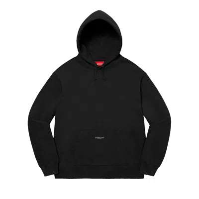 Pre-owned Supreme Micro Logo Hooded Sweatshirt 'black'