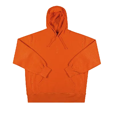 Pre-owned Supreme Micro Logo Hooded Sweatshirt 'burnt Orange'