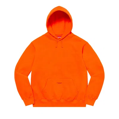 Pre-owned Supreme Micro Logo Hooded Sweatshirt 'dark Orange'