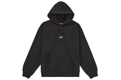Pre-owned Supreme Micro Logo Hooded Sweatshirt (fw24) Black