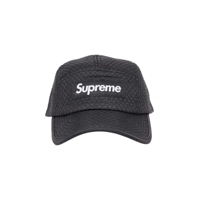 Pre-owned Supreme Micro Quilted Camp Cap 'black'