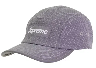 Pre-owned Supreme Micro Quilted Camp Cap In Reflective