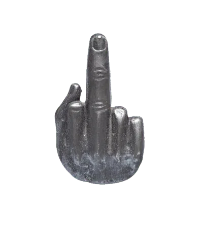 Pre-owned Supreme Middle Finger Pin In Silver
