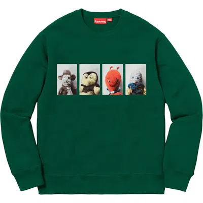 Pre-owned Supreme Mike Kelley Ahhyouth! Crewneck Sweatshirt In Dark Green