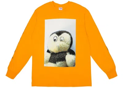 Pre-owned Supreme Mike Kelley Ahhyouth! Long Sleeve Tee Shirt In Bright Orange