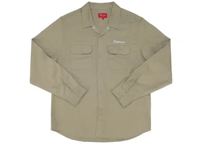 Pre-owned Supreme Mike Kelley Ahhyouth! Work Shirt In Khaki