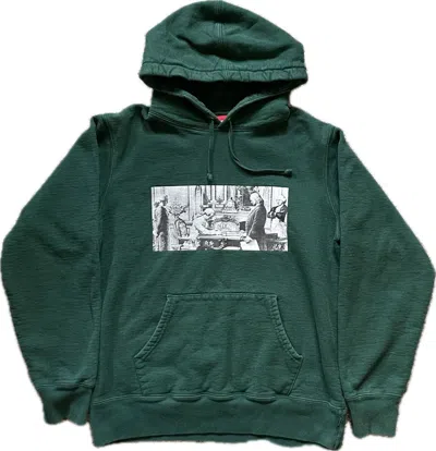 Pre-owned Supreme Mikekelley Signing Alliance Hoodie Fw18 Green Medium