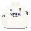 Supreme Milano Half Zip Pullover 'white Navy'
