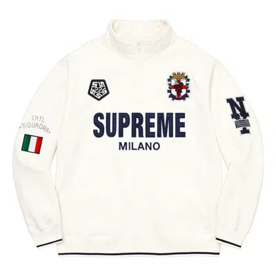 Supreme Milano Half Zip Pullover 'white Navy'