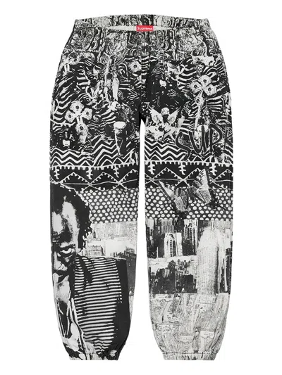 Supreme Miles Davis Printed Trousers In Black