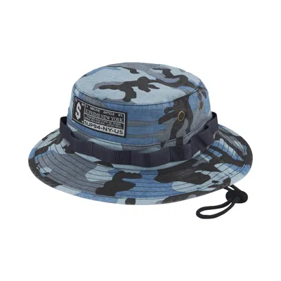 Pre-owned Supreme Military Boonie 'blue Camo' | Men's Size S/m