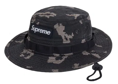 Pre-owned Supreme Military Boonie (fw21) In Black Russian Camo