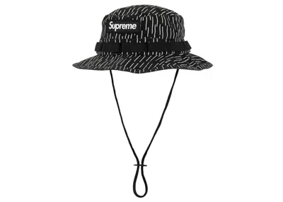 Pre-owned Supreme Military Boonie (fw24) In Black Raindrop