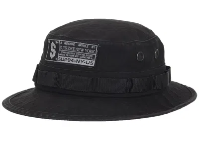 Pre-owned Supreme Military Boonie (fw25) In Black