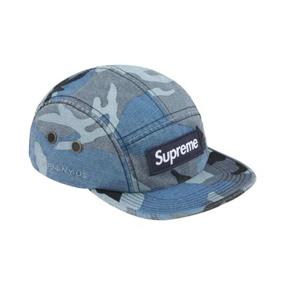Pre-owned Supreme Military Camp Cap 'blue Camo' | Men's Size Onesize