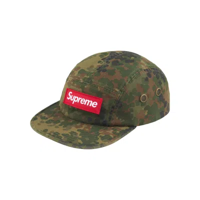 Pre-owned Supreme Military Camp Cap 'flecktarn Camo' In Multi-color