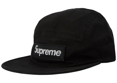 Pre-owned Supreme Military Camp Cap (fw18) In Black