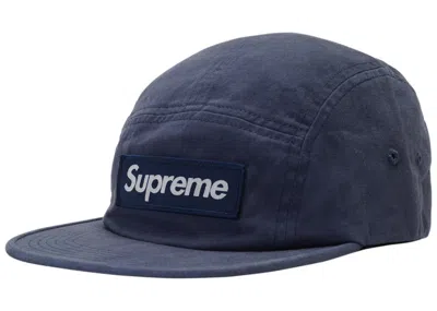 Pre-owned Supreme Military Camp Cap (fw18) In Navy Blue