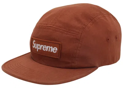 Pre-owned Supreme Military Camp Cap (fw18) In Rust Orange