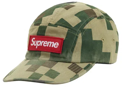 Pre-owned Supreme Military Camp Cap (fw20) In Olive Digi Camo