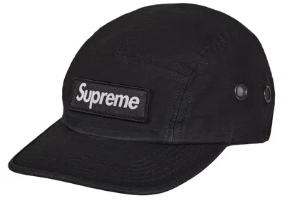 Pre-owned Supreme Military Camp Cap (fw24) In Black