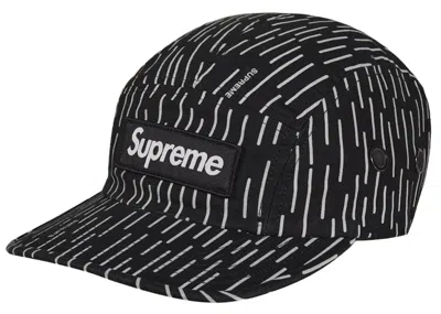 Pre-owned Supreme Military Camp Cap (fw24) In Black Raindrop