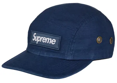 Pre-owned Supreme Military Camp Cap (fw24) In Navy Blue