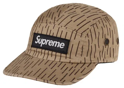 Pre-owned Supreme Military Camp Cap (fw24) In Tan Raindrop