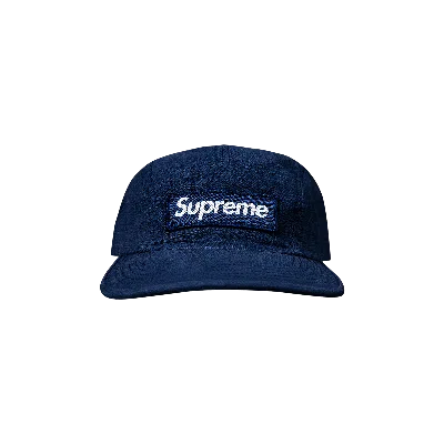 Pre-owned Supreme Military Camp Cap 'navy' In Blue