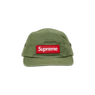 Pre-owned Supreme Military Camp Cap 'olive' In Green