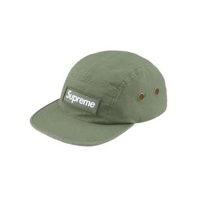 Pre-owned Supreme Military Camp Cap 'olive' In Green