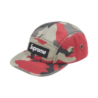 Pre-owned Supreme Military Camp Cap 'red Camo' | Men's Size Onesize